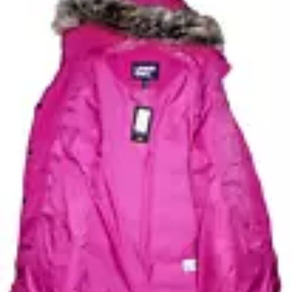Women's MP Petite Lands' End 600 Pink Down Coat Puffer HyperDRY Verbena - Picture 2 of 9